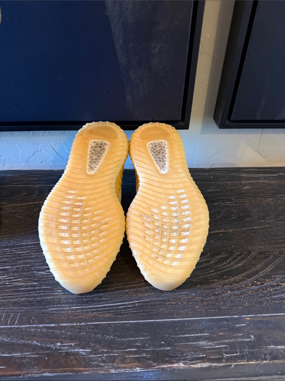 Yeezy Boost 350 V2 Pale Yellow Knit Sneakers - Picture 6 of 6